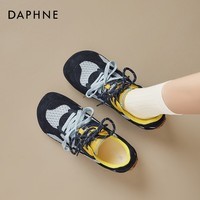 达芙妮平底德训鞋女2026新款春季网面透气复古百搭学生运动休闲鞋 蓝色 37