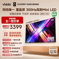 Vidda发现X Mini 海信电视65英寸 300Hz墨晶屏 Mini LED 前置回音壁 一级能效2026换新补贴电视机65VX3S