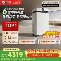 贝昂空气净化器除甲醛TVOC异味除细菌病毒烟味除过敏原认证家用大空间全效X7PM净化器【卫健委备案】