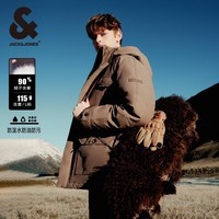 杰克·琼斯(JACK&JONES)男装衣服秋冬短款羽绒服男保暖外套合集 224412078灰棕 M 175