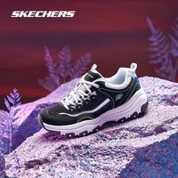 斯凯奇（Skechers）男女经典熊猫鞋轻便百搭运动鞋厚底老爹鞋休闲鞋子88888250 黑色/白色/BKW 36