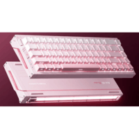 迈从（MCHOSE）Ace 68 Turbo 全铝磁轴键盘RT电竞游戏机械键盘68键16K/8K有线fps无畏契约打瓦双驱动 雾桃粉 泰山磁轴【律动灯箱】