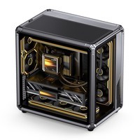 乔思伯(JONSBO)X400 深空灰 ATX海景房机箱(电竞框架/360水冷/5V ARGB灯效/13风扇位/支持背插/主板仓导风结构)