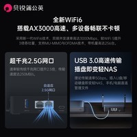 贝锐蒲公英X1Pro异地组网路由器AX3000千兆2.5g网口wifi6无线USB口自建私有云存储旁路组网云打印内网穿透 X1pro X1pro