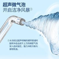 博皓(prooral)冲牙器牙齿洗牙器冲洗器微气泡水牙线正畸电动洁牙器牙缝牙垢清洁器便携 送朋友生日礼物 F40 白