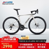 喜德盛（xds）公路车25-AD300油碟UCI车架2x10速中空一体牙盘桶轴车白蛇480MM