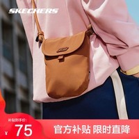 斯凯奇（Skechers）单肩斜挎包休闲潮流防泼水时尚潮流手机包L324U043 棕褐色/01CH 均码