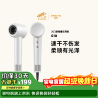 追觅G10高速家用电吹风大功率速干吹风筒负离子大风力低噪音无叶吹风机 白色哑光AHD11B母亲节礼物