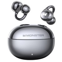 魔声(Monster)Open Ear AC226开放式蓝牙耳机 骨传导概念蓝牙耳机无线夹耳式不入耳耳夹式主动降噪 手机通用 黑色【新款-HIFI音质零感佩戴】