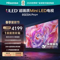 海信电视85E5N Pro+ 85英寸 DeepSeekAI电视 1024分区Mini LED 高刷E5ND-PRO 以旧换新 国家补贴 85英寸 85E5N PRO升级款