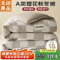 无印良品A类针织提花10%大豆纤维被子 秋冬被芯6斤 200x230cm