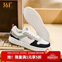 361°运动鞋男秋冬季复古百搭厚底保暖小白休闲板鞋子男672136611-5
