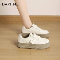 达芙妮小白鞋女2025春季新款女鞋厚底百搭板鞋女时尚拼色休闲鞋子女QJ1 卡其米白【主图款】 39