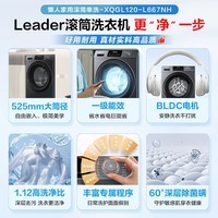 海尔（Haier）10/12公斤滚筒洗衣机全自动洗烘一体/单洗一级能效变频超薄家用大容量除菌螨统帅以旧换新家电补贴 羊毛羽绒洗+除毛洗+双喷淋+清新防皱 单洗 12kg