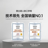 黑白调P3人体工学椅电脑椅办公人工力学座椅学习电竞椅子可躺国家补贴
