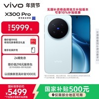 vivo X300 Pro 16GB+512GB 自在蓝 蔡司2亿APO超级长焦 蓝图影像双芯 5年持久流畅OriginOS 6 AI手机