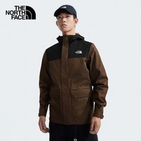 The North Face北面冲锋衣男户外防风防水单层硬壳外套8AUK 棕色/5EX M