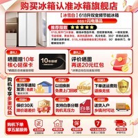 海尔出品统帅冰箱悦成系列618L对开门双门冰箱超大容量一级能效风冷净味电冰箱Leader以旧换新 冰雪白+一级双变频+黑金净化抗菌
