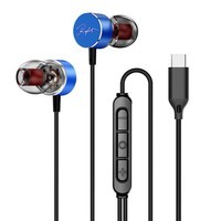 可芝(KERZY)Type-C有线耳机HiFi音质音乐耳机3.5mm入耳式智能三键线控听声辨位游戏耳机适用于手机平板笔记本 KE13CBU深蓝色 type c通用 1米2