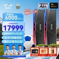 雷克沙（Lexar）DDR5 6000 128GB(64GB×2)套条 电竞RGB灯条内存条 CL32 海力士颗粒 ARES战神之刃二代 黑色