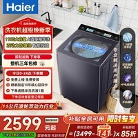 海尔(Haier)【云溪4.0】双动力防缠绕波轮洗衣机全自动 10/11公斤大容量直驱变频智慧洗 一级能效国家补贴 11KG精华洗|智能投|语音播报|1.3洗净比 波轮