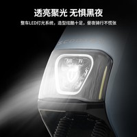 台铃电动车惊鸿电动摩托车72V石墨烯电池长续航电摩1200W代步踏板电动摩托车 金属钛灰