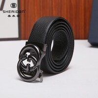 喜来登（SHERIDAN）新款 腰带男 头层牛皮 商务休闲自动扣皮带 礼盒装 SH521570S