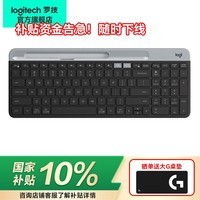 罗技（Logitech） K580无线蓝牙双模键盘办公轻音键盘便携笔记本电脑Mac平板ipad键盘外接键盘薄膜便携101键 K580星空灰