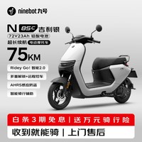 九号（Ninebot）N85C电动摩托车 9号电动电瓶车成人小型铅酸电摩-吉利银