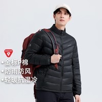 拓路者雪狐金标p棉棉服男士立领冬季保暖排骨棉衣外套轻便商务休闲棉袄 黑色 2XL