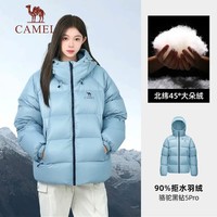 骆驼（CAMEL）【黑钻5PRO】户外羽绒服蓄热保暖抗静电鸭绒面包服外套