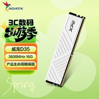 威刚（ADATA）16GB DDR4 3600 台式机内存 XPG-威龙D35 釉白	