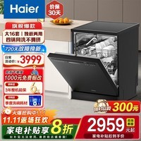 海尔（Haier）洗碗机独立式16套嵌入式K20B 一级水效 80℃蒸汽消杀 智能开门速干 168h长效净存 【商家仓发】独嵌两用EW1658GH