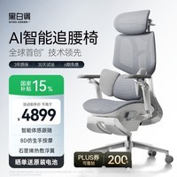 黑白调X7人体工学椅电脑椅办公椅人工力学座椅AI智能追腰【罗永浩推荐】
