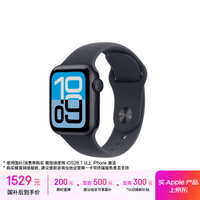 Apple/苹果 Watch SE 3 智能手表GPS款40毫米午夜色铝金属表壳午夜色运动型表带S/M MEHA4CH/B