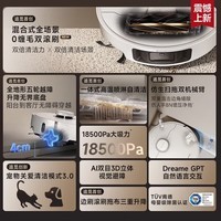 追觅S40增强【春晚同款】 扫地机器人扫拖洗烘一体全自动清洗基站仿生双机械臂越障拖地机 S40增强版-上下水组合