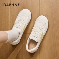 达芙妮黑色德训鞋女2025新款秋冬季复古软底轻便超火跑步运动鞋 米色 35