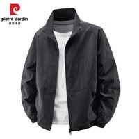 皮尔卡丹（pierre cardin）2025秋季新款立领夹克外套男纯色百搭休闲上衣时尚外套 黑色 M