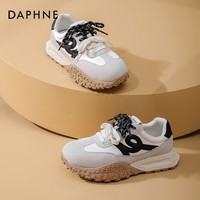 达芙妮官方厚底德训鞋女2025秋季女鞋增高软底运动休闲鞋百搭鞋子女QJ1 灰色 40