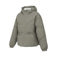阿迪达斯adidas女冬季常规款鸭绒600蓬卵石灰连帽羽绒服  JG5931 M
