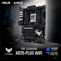 华硕TUF GAMING X870-PLUS WIFI主板 支持 CPU 9900X3D/9950X3D/9800X3D (AMD X870/socket AM5)