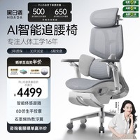 黑白调X7人体工学椅电脑椅办公椅人工力学座椅按摩加热AI智能追腰