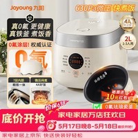 九阳（Joyoung）0氟系列珐琅瓷釜电饭煲2升1-2人家用多功能不粘电饭锅智能预约微压快煮电饭煲 0氟珐琅瓷【元宝煲】 2L 20NF01