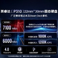 Crucial英睿达 美光P310 1TB SSD固态硬盘 2230 M.2（NVMe PCIe4.0*4）7100MB/s 适配SteamDeck掌机笔记本