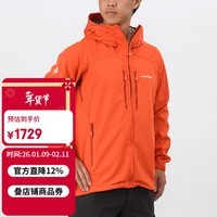 mont·bell 软壳衣男款防风防泼水保暖带腋下拉链徒步登山连帽外套 1106723 OG橙色 S