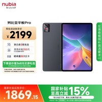 努比亚（nubia）平板Pro  10.9英寸平板电脑 骁龙8 Gen3 2.8K超清真彩屏 10100mAh 8GB+256GB 钛空黑