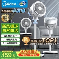 美的(Midea)【暴风循环】空气循环扇大风量电风扇落地扇轻音家用台式摇头卧室节能小风扇柔风轻羽扇 FGA24TQ