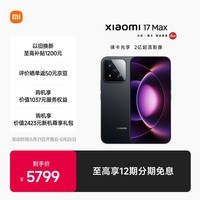 小米（MI）小米 17 Max 第五代骁龙8至尊 徕卡2亿主摄 8000mAh大电池 像素黑 16GB+512GB 5G手机