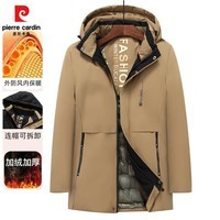 皮尔卡丹（pierre cardin）棉服男2025冬季外套中年宽松加绒加厚棉衣爸爸冬装棉袄子男装 卡其色 3XL