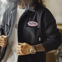 马登工装美式黑色口袋衬衫长袖梭织山系薄款机能通勤衬衣外套男秋 曜石黑 【顺丰/24小时速发】 L